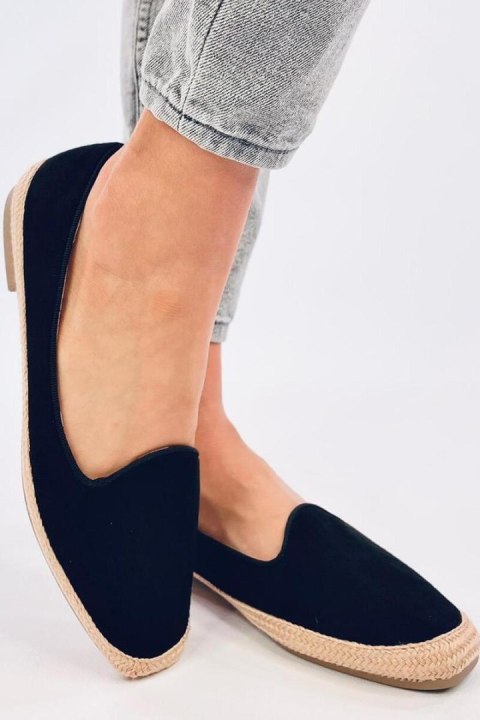 Baleriny espadryle damskie BALLOT BLACK - Inello Baleriny espadryle damskie BALLOT BLACK - Inello