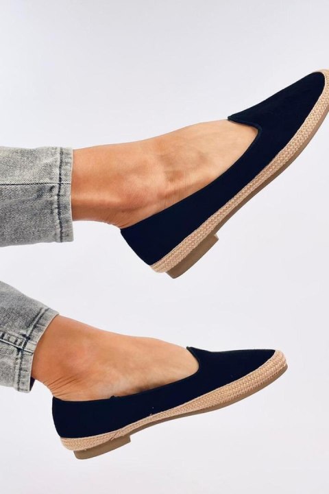 Baleriny espadryle damskie BALLOT BLACK - Inello Baleriny espadryle damskie BALLOT BLACK - Inello
