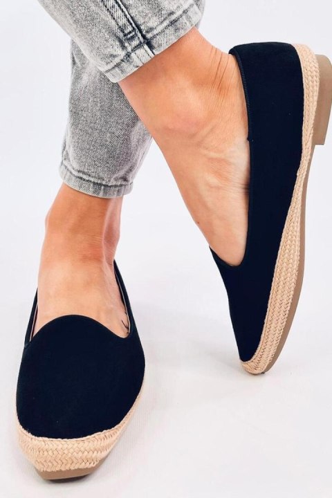 Baleriny espadryle damskie BALLOT BLACK - Inello Baleriny espadryle damskie BALLOT BLACK - Inello