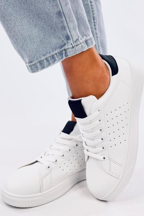 Sneakersy damskie HELARY WHITE/BLACK - Inello Sneakersy damskie HELARY WHITE/BLACK - Inello
