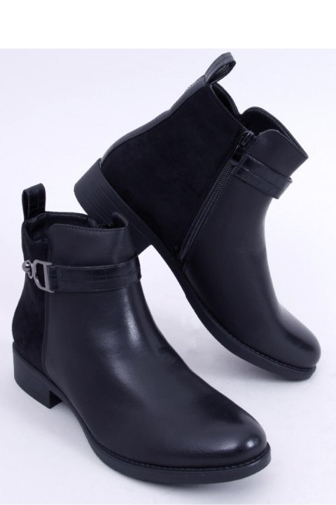 Sztyblety damskie licowo-zamszowe AMIL BLACK - Inello Sztyblety damskie licowo-zamszowe AMIL BLACK - Inello