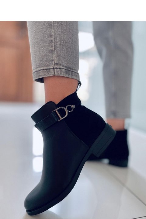Sztyblety damskie licowo-zamszowe AMIL BLACK - Inello Sztyblety damskie licowo-zamszowe AMIL BLACK - Inello