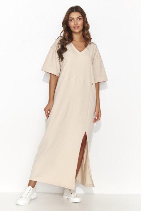Sukienka Model NU466 Light Beige - Numinou Sukienka Model NU466 Light Beige - Numinou