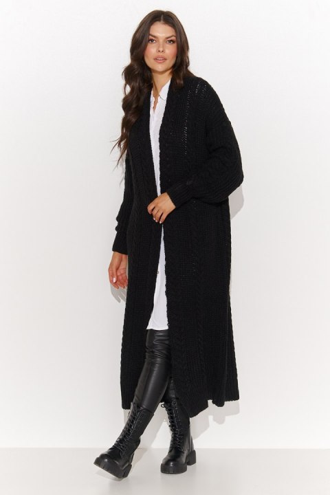 Sweter Kardigan Model NU_S91 Black - Numinou Sweter Kardigan Model NU_S91 Black - Numinou