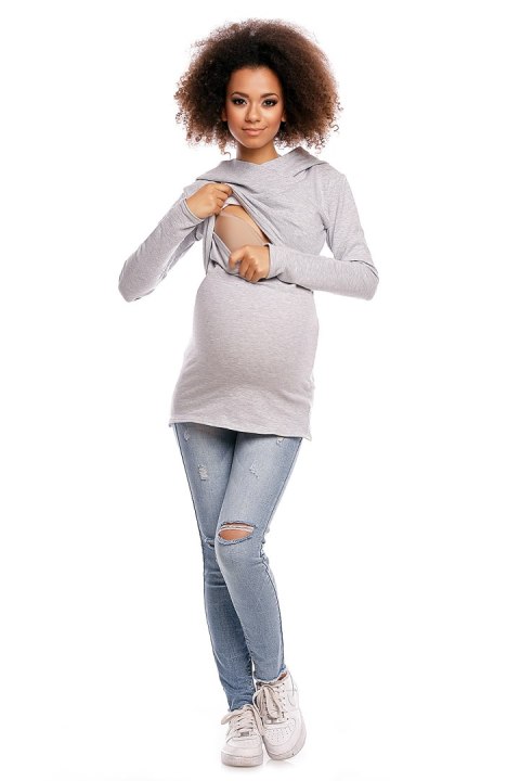 Bluza model 1473 Light Gray - PeeKaBoo Bluza model 1473 Light Gray - PeeKaBoo