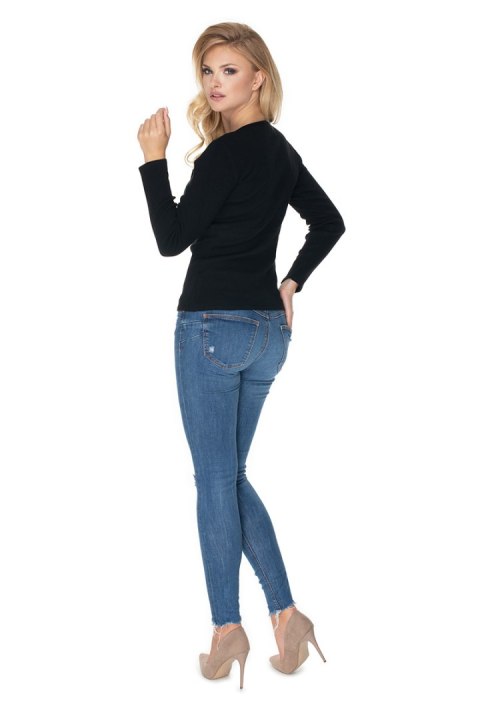 Bluzka Model 0165 Black - PeeKaBoo Bluzka Model 0165 Black - PeeKaBoo