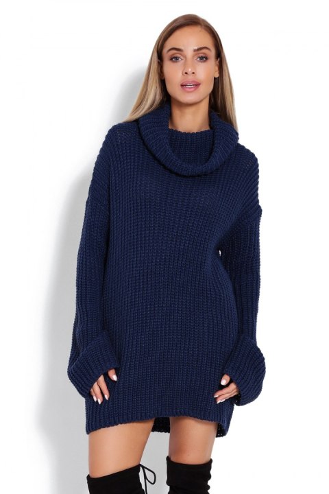 Golf Damski Model 70012 Petrol Navy - PeeKaBoo Golf Damski Model 70012 Petrol Navy - PeeKaBoo