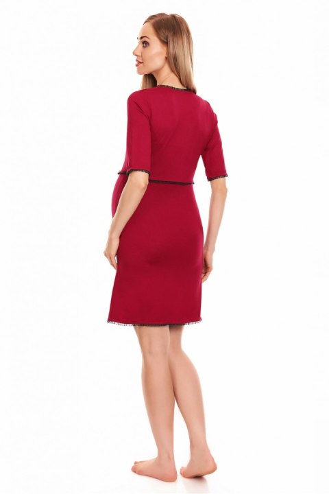 Koszulka nocna Koszula Nocna Ciążowa Model 0130 Bordo - PeeKaBoo Koszulka nocna Koszula Nocna Ciążowa Model 0130 Bordo - PeeKaBoo