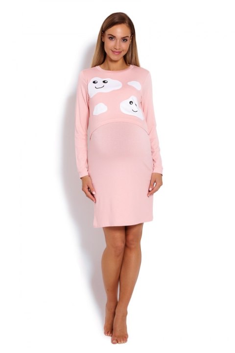 Koszulka nocna Koszula Nocna Ciążowa Model 1682 Powder Pink - PeeKaBoo Koszulka nocna Koszula Nocna Ciążowa Model 1682 Powder Pink - PeeKaBoo