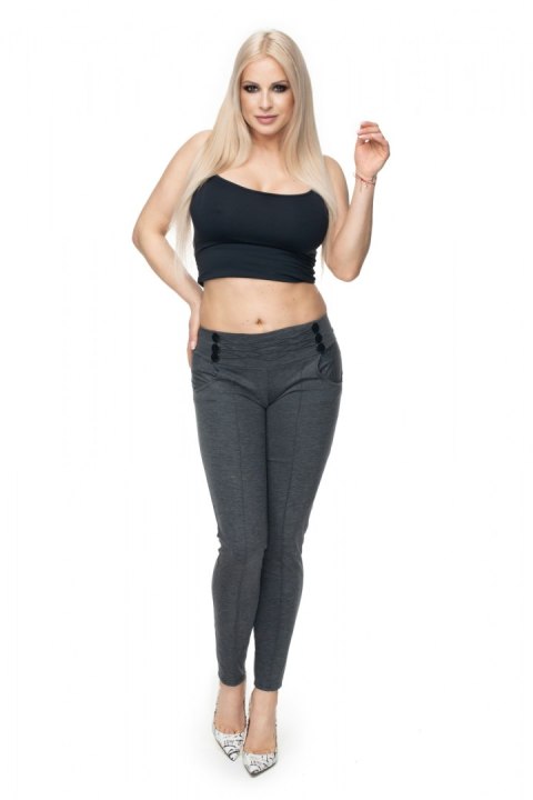 Spodnie Damskie Model 0105 Grafit - PeeKaBoo Spodnie Damskie Model 0105 Grafit - PeeKaBoo