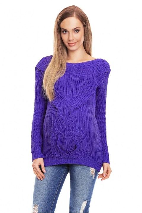 Sweter Ciążowy Model 40029 Violet - PeeKaBoo Sweter Ciążowy Model 40029 Violet - PeeKaBoo