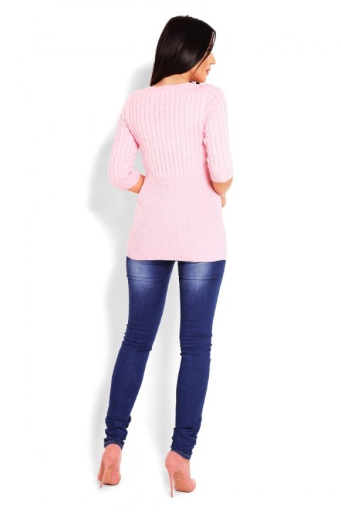 Sweter Damski Model 70008 Pink - PeeKaBoo Sweter Damski Model 70008 Pink - PeeKaBoo