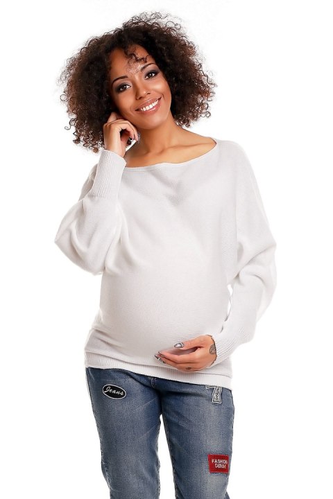 Sweter model 70003C White - PeeKaBoo Sweter model 70003C White - PeeKaBoo