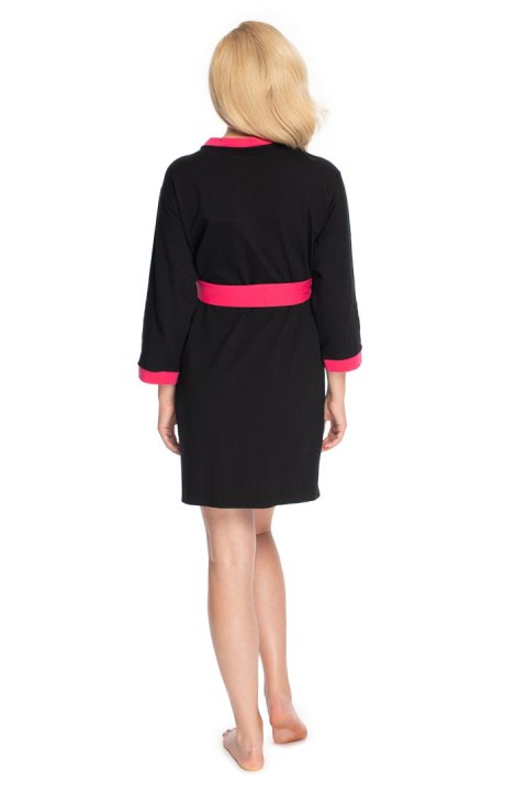 Szlafrok Damski Model 1709 Black - PeeKaBoo Szlafrok Damski Model 1709 Black - PeeKaBoo