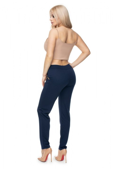 Spodnie Damskie Model 0101 Navy - PeeKaBoo Spodnie Damskie Model 0101 Navy - PeeKaBoo
