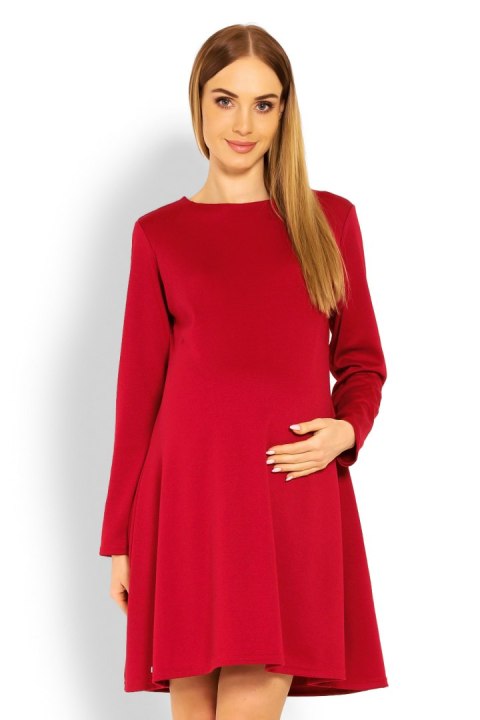 Sukienka Ciążowa Model 1359C Red - PeeKaBoo Sukienka Ciążowa Model 1359C Red - PeeKaBoo