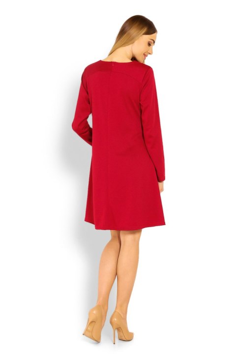 Sukienka Ciążowa Model 1359C Red - PeeKaBoo Sukienka Ciążowa Model 1359C Red - PeeKaBoo