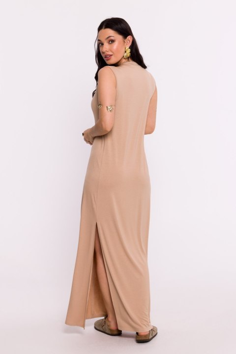 Sukienka Model B284 Cappuccino - BeWear Sukienka Model B284 Cappuccino - BeWear