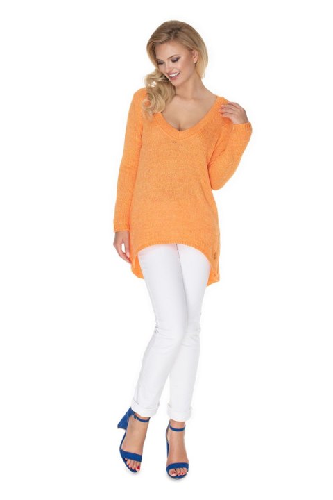 Sweter Damski Model 30067 Orange - PeeKaBoo Sweter Damski Model 30067 Orange - PeeKaBoo