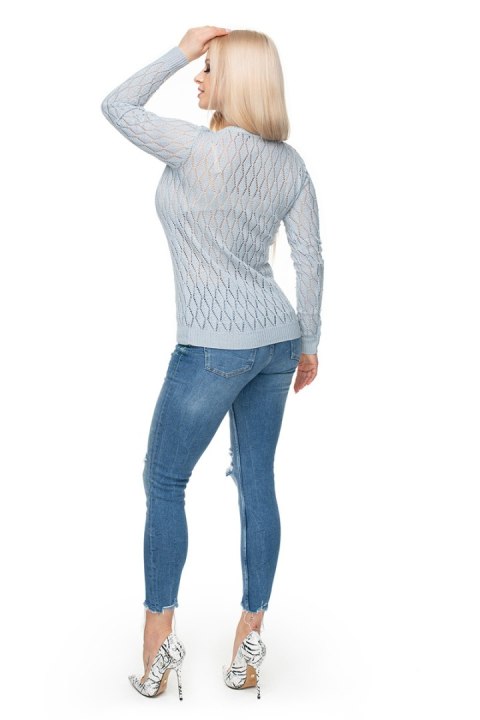 Sweter Damski Model 70018 Grey - PeeKaBoo Sweter Damski Model 70018 Grey - PeeKaBoo