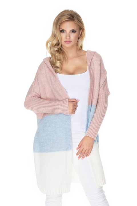 Sweter Kardigan Model 30069 Powder Pink/Sky Blue - PeeKaBoo Sweter Kardigan Model 30069 Powder Pink/Sky Blue - PeeKaBoo