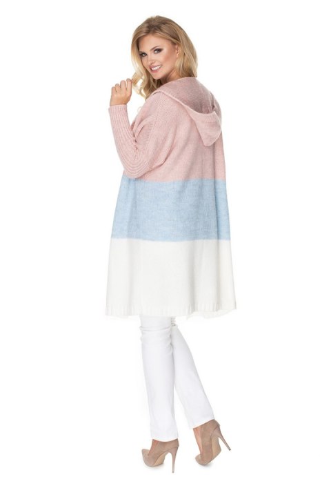 Sweter Kardigan Model 30069 Powder Pink/Sky Blue - PeeKaBoo Sweter Kardigan Model 30069 Powder Pink/Sky Blue - PeeKaBoo