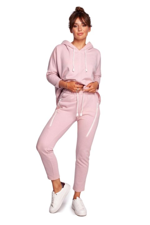 Spodnie Dresowe Model B240 Powder Pink - BeWear Spodnie Dresowe Model B240 Powder Pink - BeWear