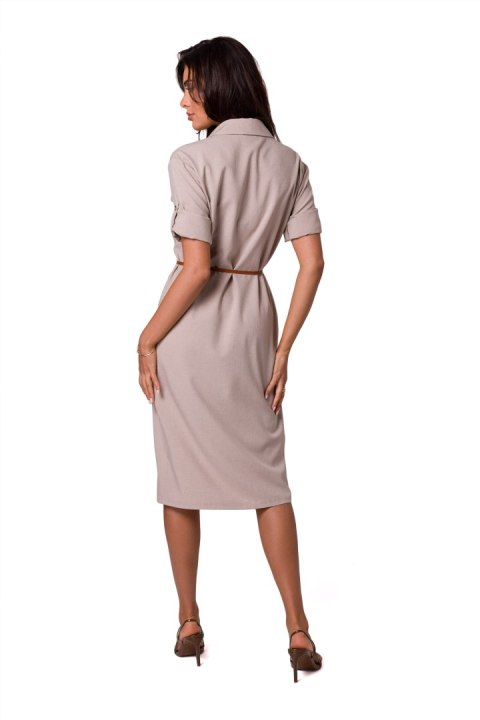 Sukienka Model B258 Beige - BeWear Sukienka Model B258 Beige - BeWear