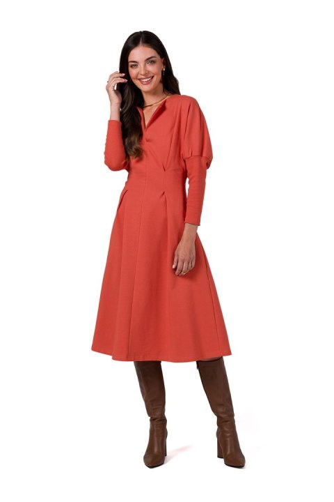 Sukienka Model B273 Cegła - BeWear Sukienka Model B273 Cegła - BeWear