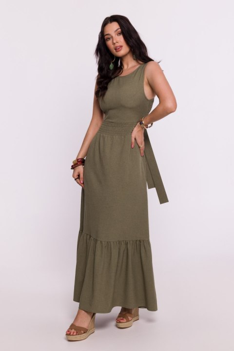 Sukienka Model B281 Oliwka - BeWear Sukienka Model B281 Oliwka - BeWear