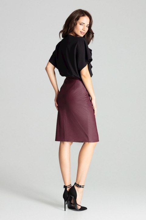 Spódnica Model L071 Bordo - Lenitif Spódnica Model L071 Bordo - Lenitif