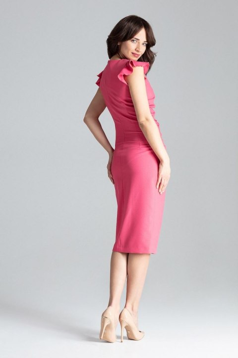 Sukienka Model L034 Coral - Lenitif Sukienka Model L034 Coral - Lenitif