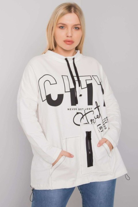 Bluza Damska Model RV-BL-7166.78P Ecru - Relevance Bluza Damska Model RV-BL-7166.78P Ecru - Relevance