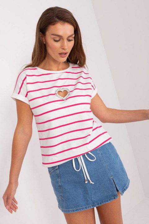 Bluzka Model RV-BZ-8705.17P White/Pink - Relevance Bluzka Model RV-BZ-8705.17P White/Pink - Relevance