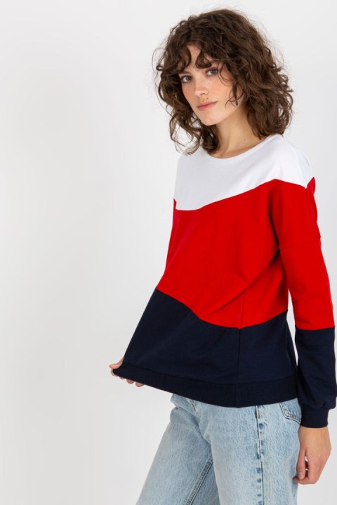 Bluza Damska Model RV-BL-8430.61P White/Navy - Relevance Bluza Damska Model RV-BL-8430.61P White/Navy - Relevance