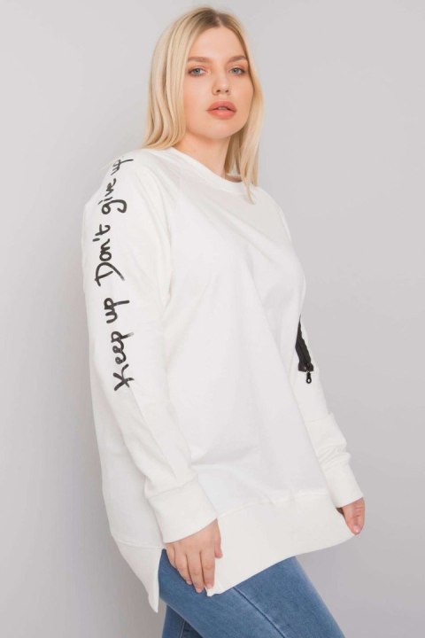 Bluza Damska Model RV-TU-7158.76P Ecru - Relevance Bluza Damska Model RV-TU-7158.76P Ecru - Relevance