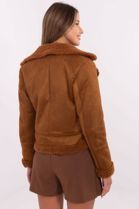Kurtka Damska Model MI-KR-21848.71 Light Brown - Italy Moda Kurtka Damska Model MI-KR-21848.71 Light Brown - Italy Moda