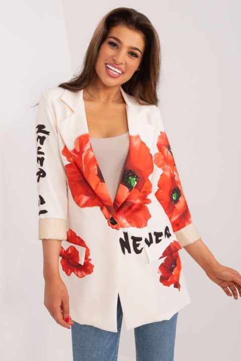 Marynarka Model DHJ-MA-18525-2.36 Ecru - Italy Moda Marynarka Model DHJ-MA-18525-2.36 Ecru - Italy Moda