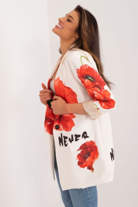Marynarka Model DHJ-MA-18525-2.36 Ecru - Italy Moda Marynarka Model DHJ-MA-18525-2.36 Ecru - Italy Moda