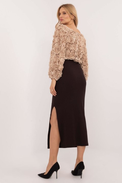 Spódnica Model MI-SD-20730.69 Dark Brown - Italy Moda Spódnica Model MI-SD-20730.69 Dark Brown - Italy Moda