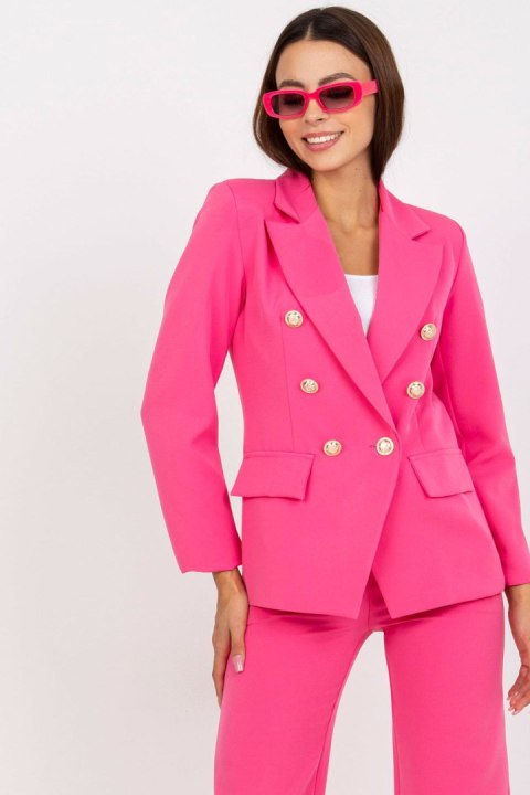 Marynarka Damska Model DHJ-MA-15555.00P Dark Pink - Italy Moda Marynarka Damska Model DHJ-MA-15555.00P Dark Pink - Italy Moda