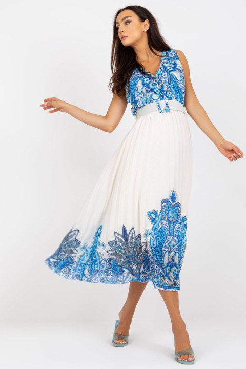 Sukienka Model DHJ-SK-13128.61 White/Blue - Italy Moda Sukienka Model DHJ-SK-13128.61 White/Blue - Italy Moda