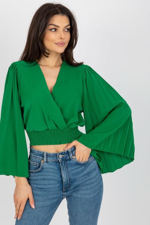 Bluzka Model DHJ-BZ-16503.30X Green - Italy Moda Bluzka Model DHJ-BZ-16503.30X Green - Italy Moda