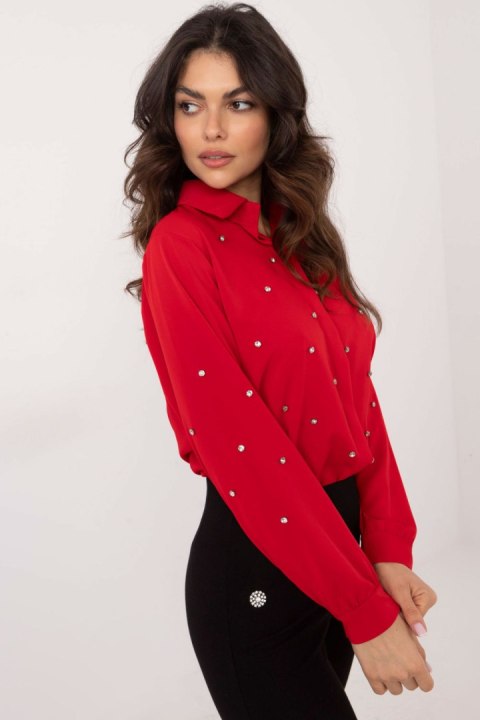 Koszula Damska Model DHJ-KS-18397.47P Red - Italy Moda Koszula Damska Model DHJ-KS-18397.47P Red - Italy Moda