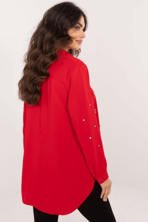 Koszula Damska Model DHJ-KS-18397.47P Red - Italy Moda Koszula Damska Model DHJ-KS-18397.47P Red - Italy Moda