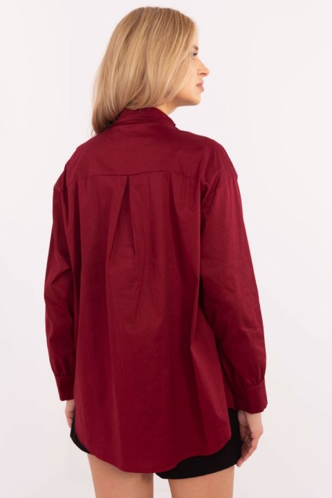 Koszula Damska Model DHJ-KS-9213-1.77P Bordo - Italy Moda Koszula Damska Model DHJ-KS-9213-1.77P Bordo - Italy Moda