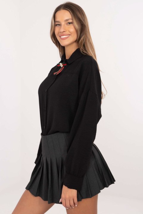 Koszula Damska Model MI-KS-61523.60P Black - Italy Moda Koszula Damska Model MI-KS-61523.60P Black - Italy Moda