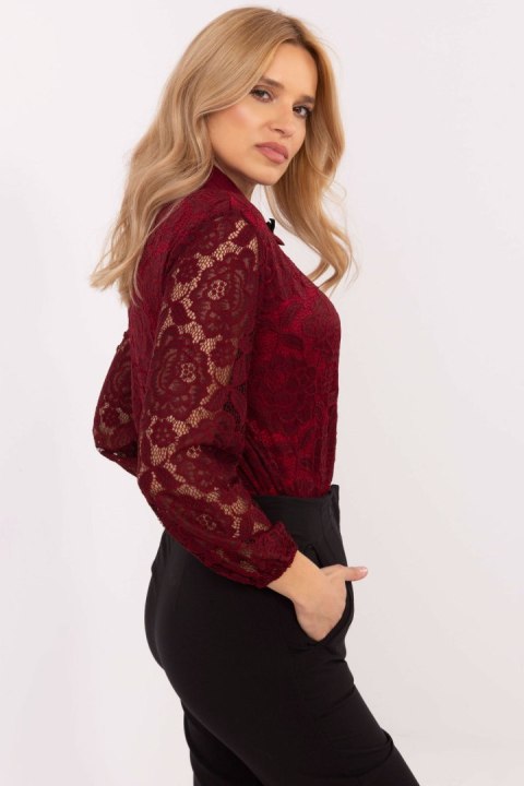 Koszula Damska Model MI-KS-C242.16X Bordo - Italy Moda Koszula Damska Model MI-KS-C242.16X Bordo - Italy Moda