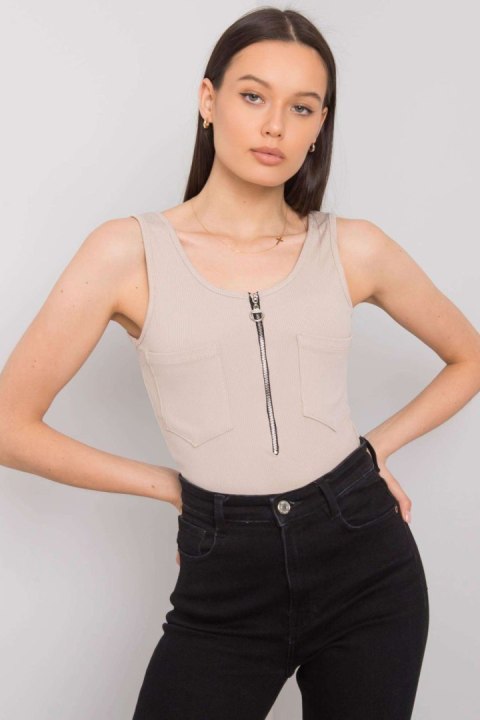 Koszulka Top MOdel DHJ-TP-13287.36P Beige - Italy Moda Koszulka Top MOdel DHJ-TP-13287.36P Beige - Italy Moda