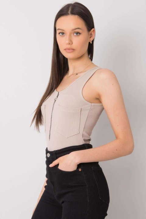 Koszulka Top MOdel DHJ-TP-13287.36P Beige - Italy Moda Koszulka Top MOdel DHJ-TP-13287.36P Beige - Italy Moda